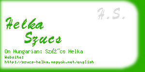 helka szucs business card